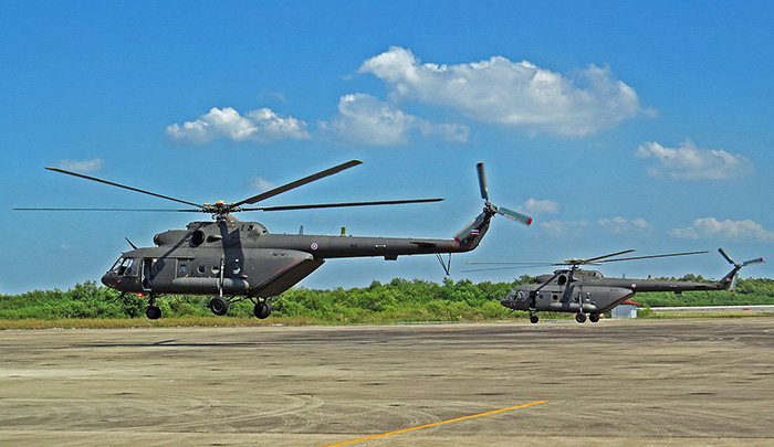 Российские МИ-17 на полигоне в Лопбури. Фото Посольства РФ в Тайланде