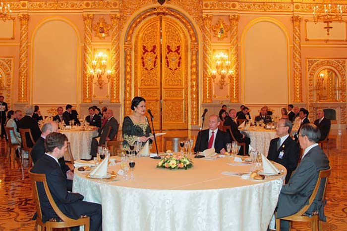 Государственный прием в честь Её Величества королевы Сирикит в Александровском зале Кремля. Фото МИД РФ