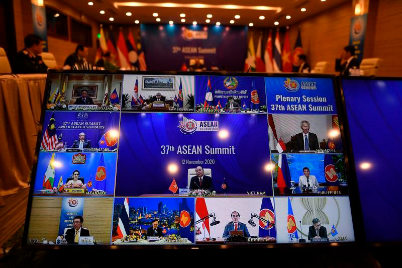 Вьетнам принимает 37 саммит АСЕАН, проходящий на этой неделе в режиме онлайн. Фото AFP