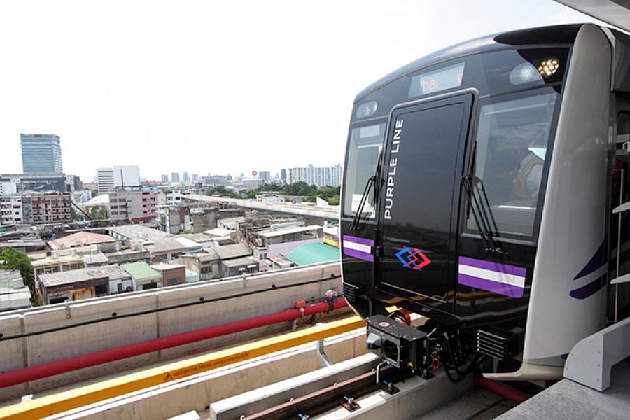 Первый испытательный проезд по новому маршруту фиолетовой линии бангкокского метро