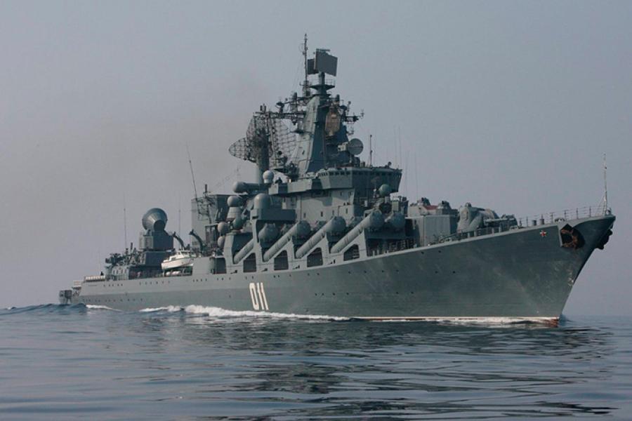 Twitter South Korea: Флагман Тихоокеанского флота РФ направляется в порт Пусан