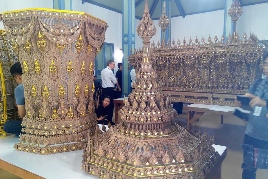 Королевская погребальная урна из сандалового дерева. Музей изящных искусств, Бангкок. Фото Новости Таиланда