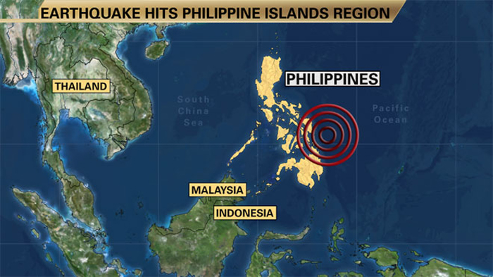 Землетрясение силой 6,2 балла на Филиппинах 15 мая