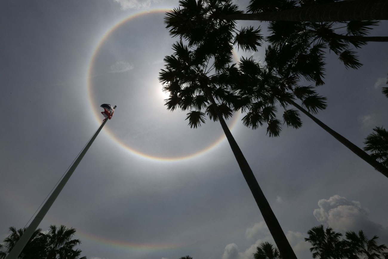 Радуга вокруг солнца в Бангкоке 29 июня. Фото The Nation