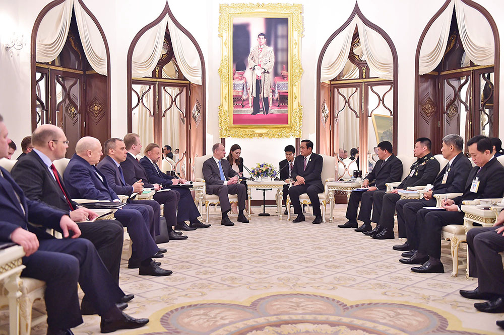 Встреча Премьер-министра Таиланда с главой Совета Национальной Безопасности России. Фото Посольства России в Таиланде