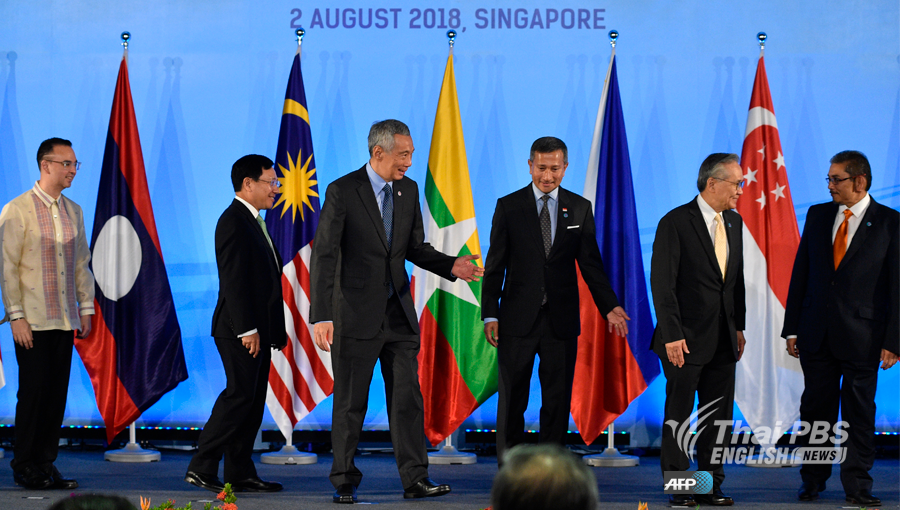 51- й саммит министров иностранных дел АСЕАН в Сингапуре. Фото Thai PBS