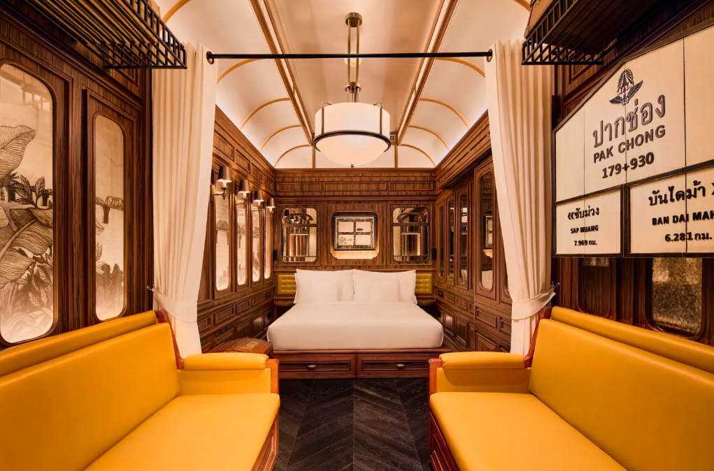 Люкс в историческом вагоне в  InterContinental Khao Yai Resort. Изображение InterContinental